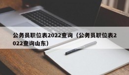 公务员职位表2022查询（公务员职位表2022查询山东）