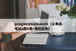 gongwuyuankaoshi（公务员考试a类b类c类的区别）
